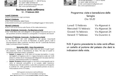 Bacheca 13-19 febbraio 2023