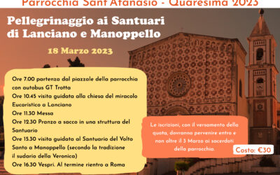 Sabato 18 marzo –  pellegrinaggio a Lanciano e Manoppello