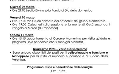 Bacheca 06-12 marzo 2023