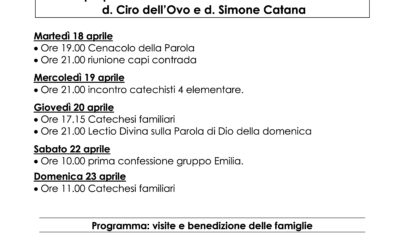 Bacheca 17-23 aprile 2023