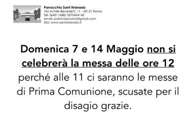 Avviso Importante