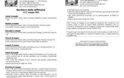 Bacheca 15-21 maggio 2023