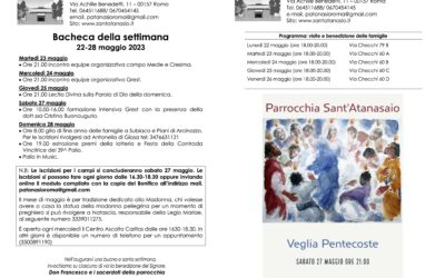 Bacheca 22-28 maggio 2023