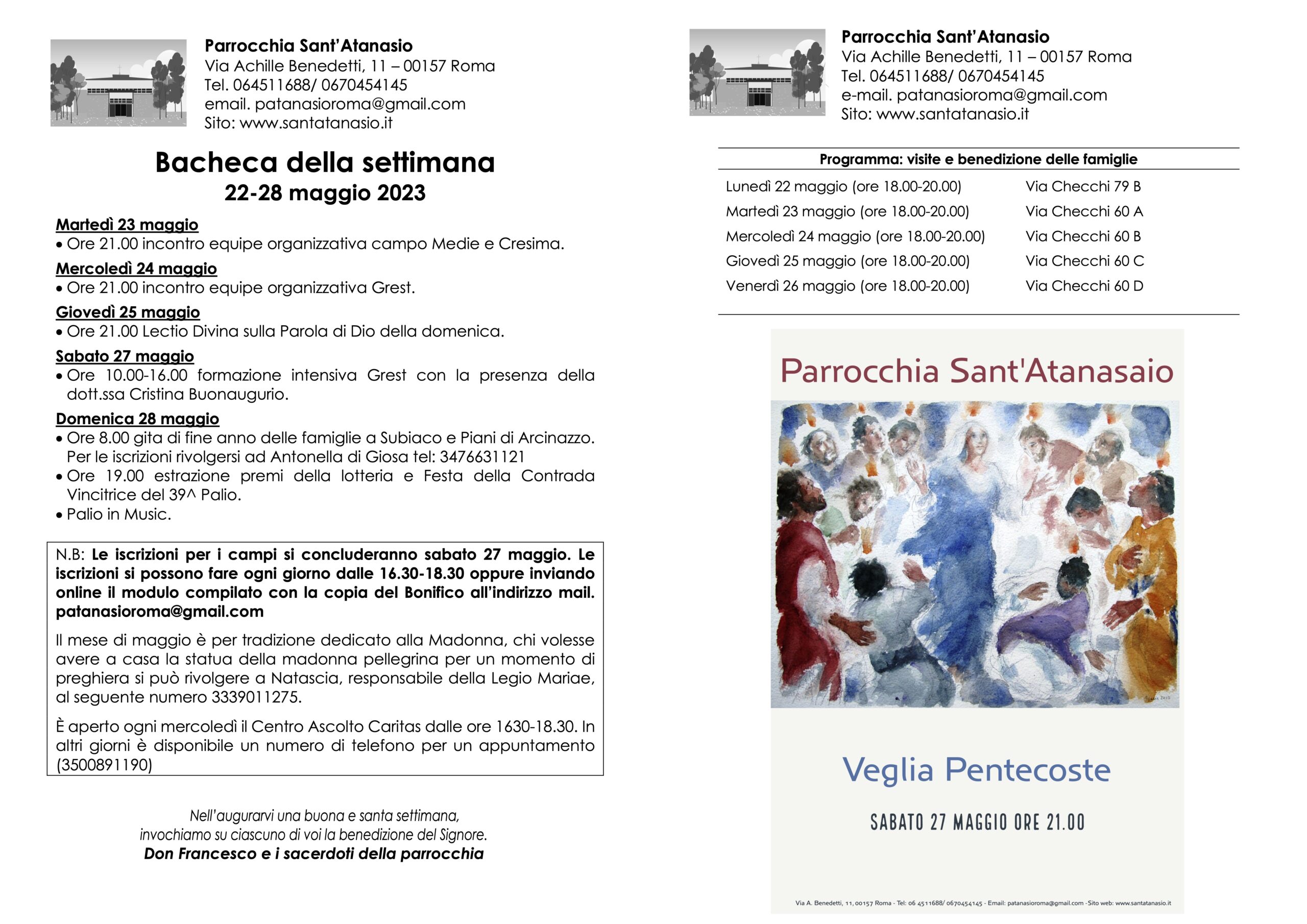 Bacheca 22-28 maggio 2023