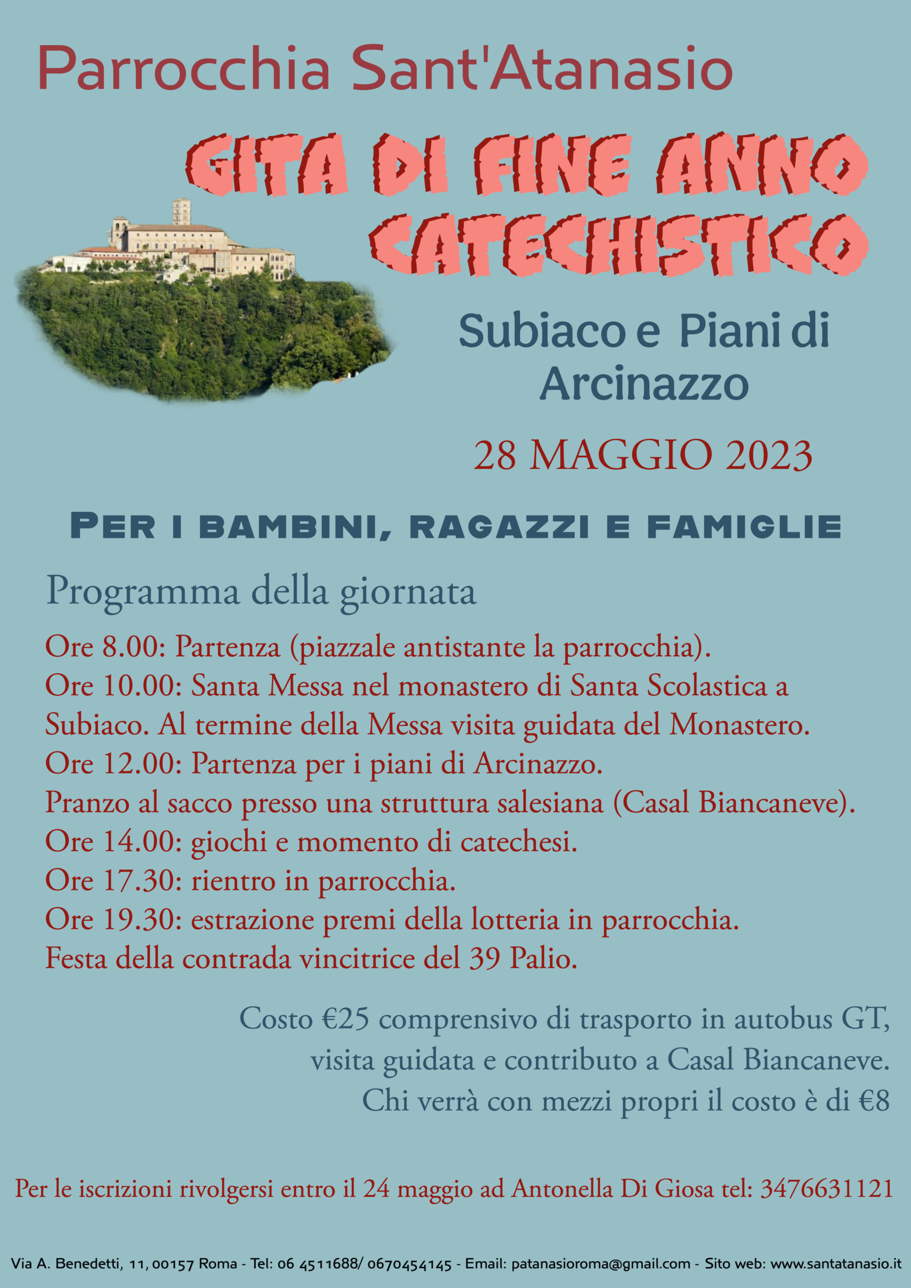 Gita di fine anno catechistico