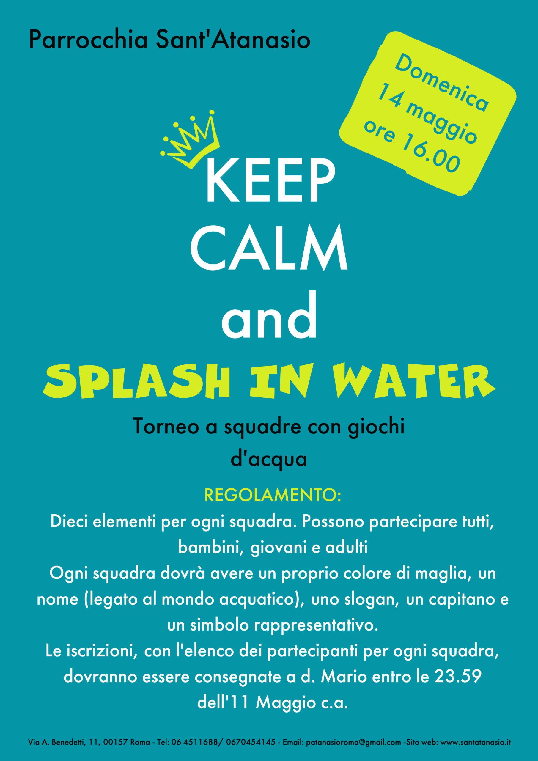 Splash in water