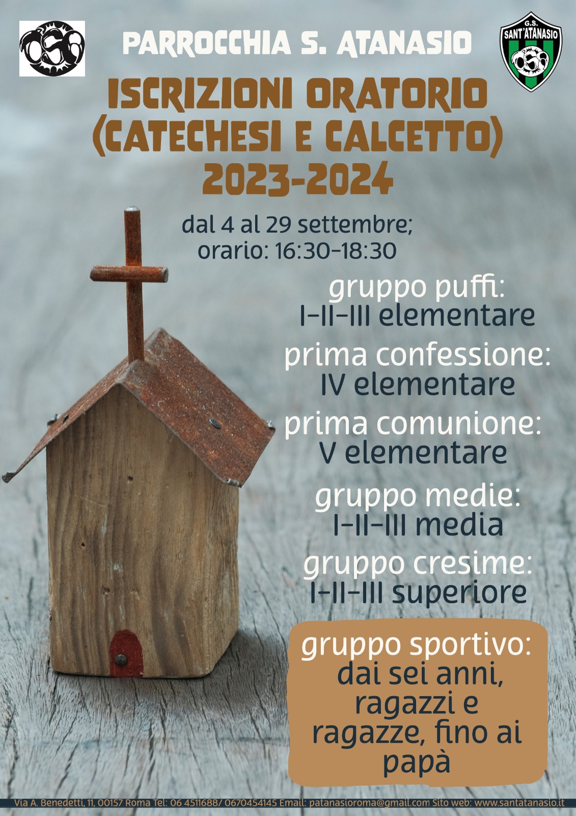 Iscrizioni Oratorio 2023/2024