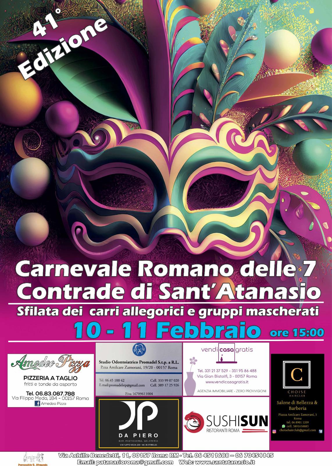 Carnevale Romano delle 7 Contrade di Sant’Atanasio