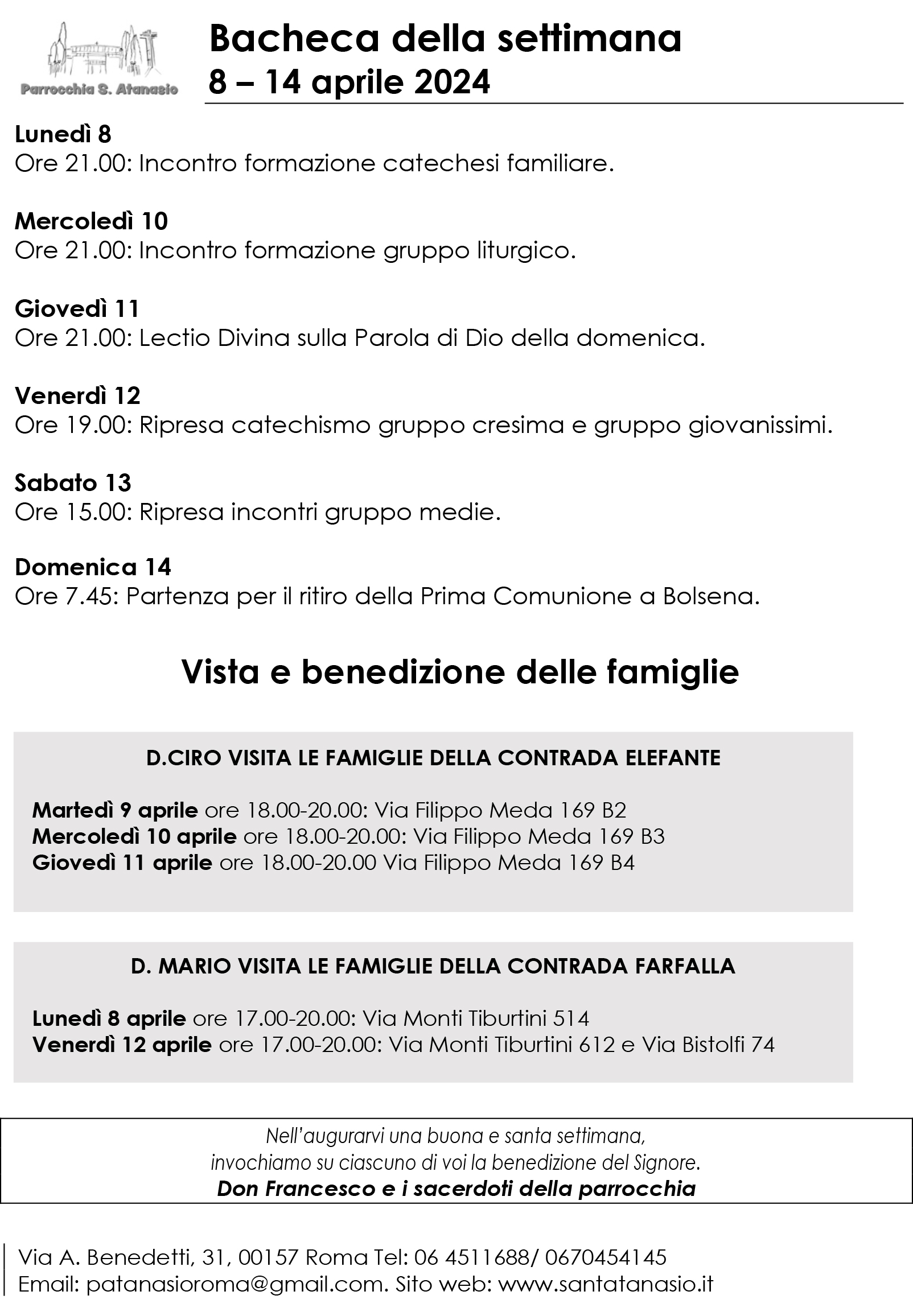 Bacheca 8 – 14 aprile 2024