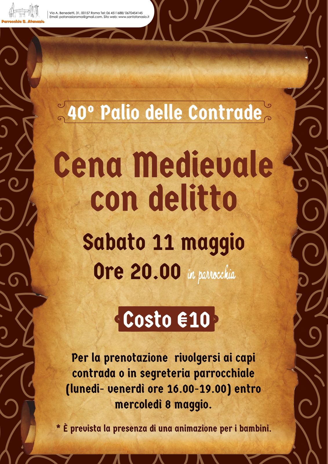 Cena Medievale con Delitto – 11 maggio 2024