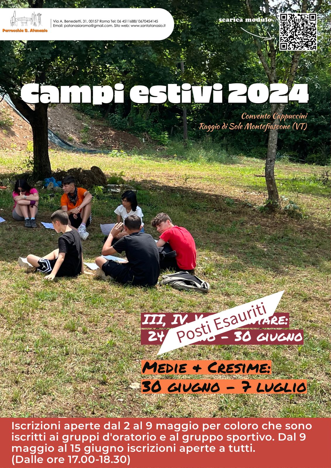 Campi Estivi 2024 – POSTI ESAURITI