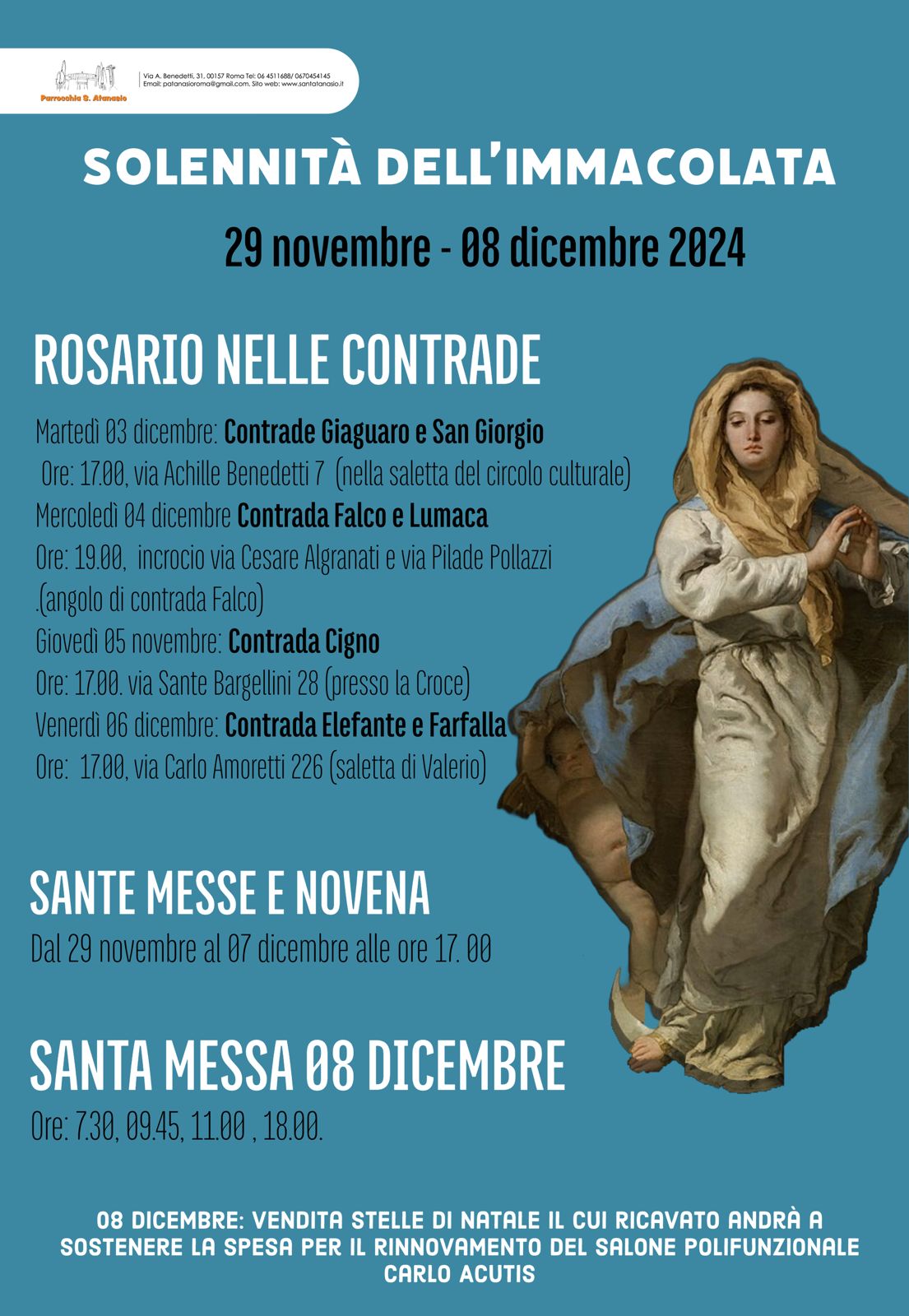 Solennità dell’Immacolata | 29 novembre – 8 dicembre