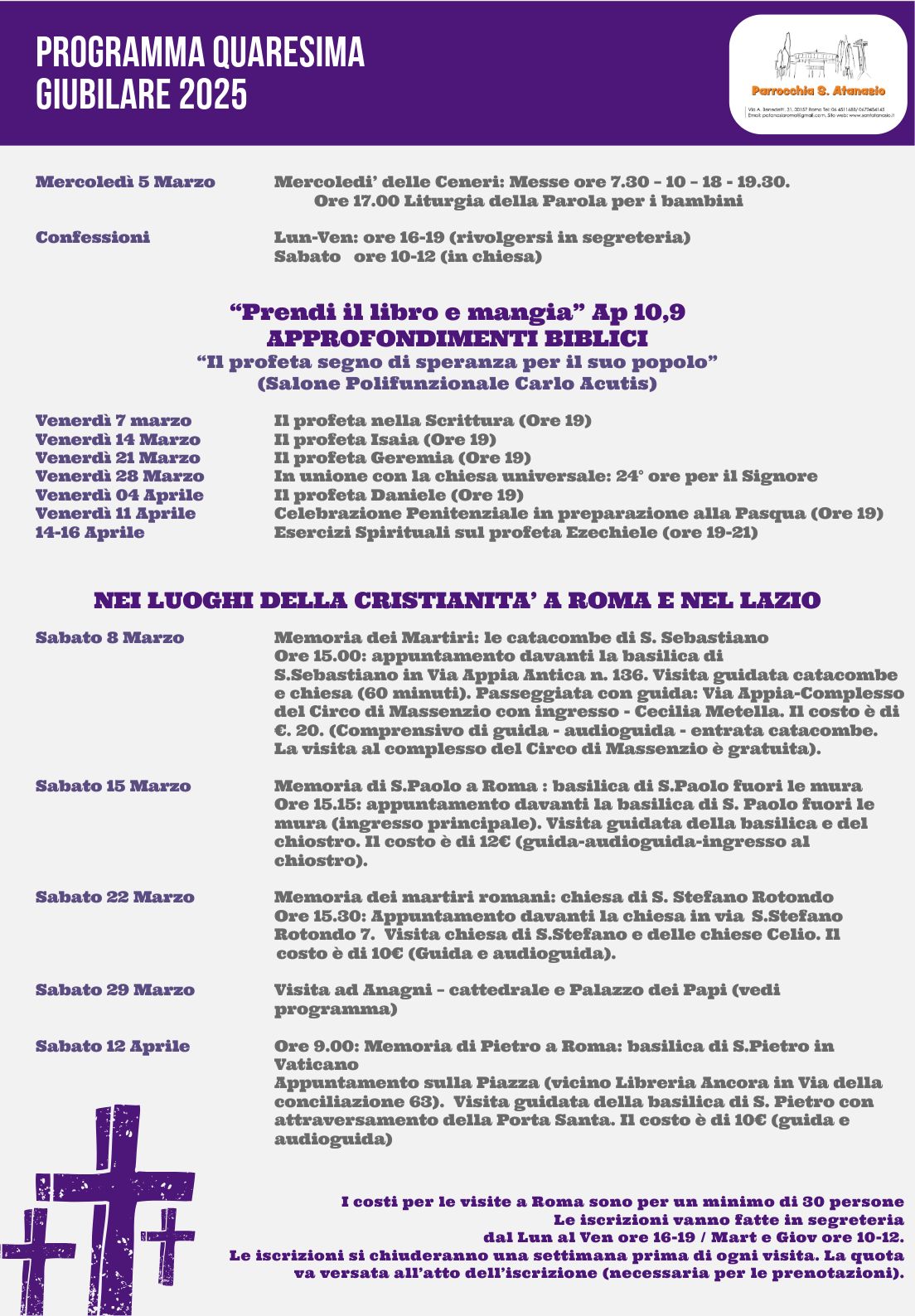 Programma Quaresima Giubilare 2025