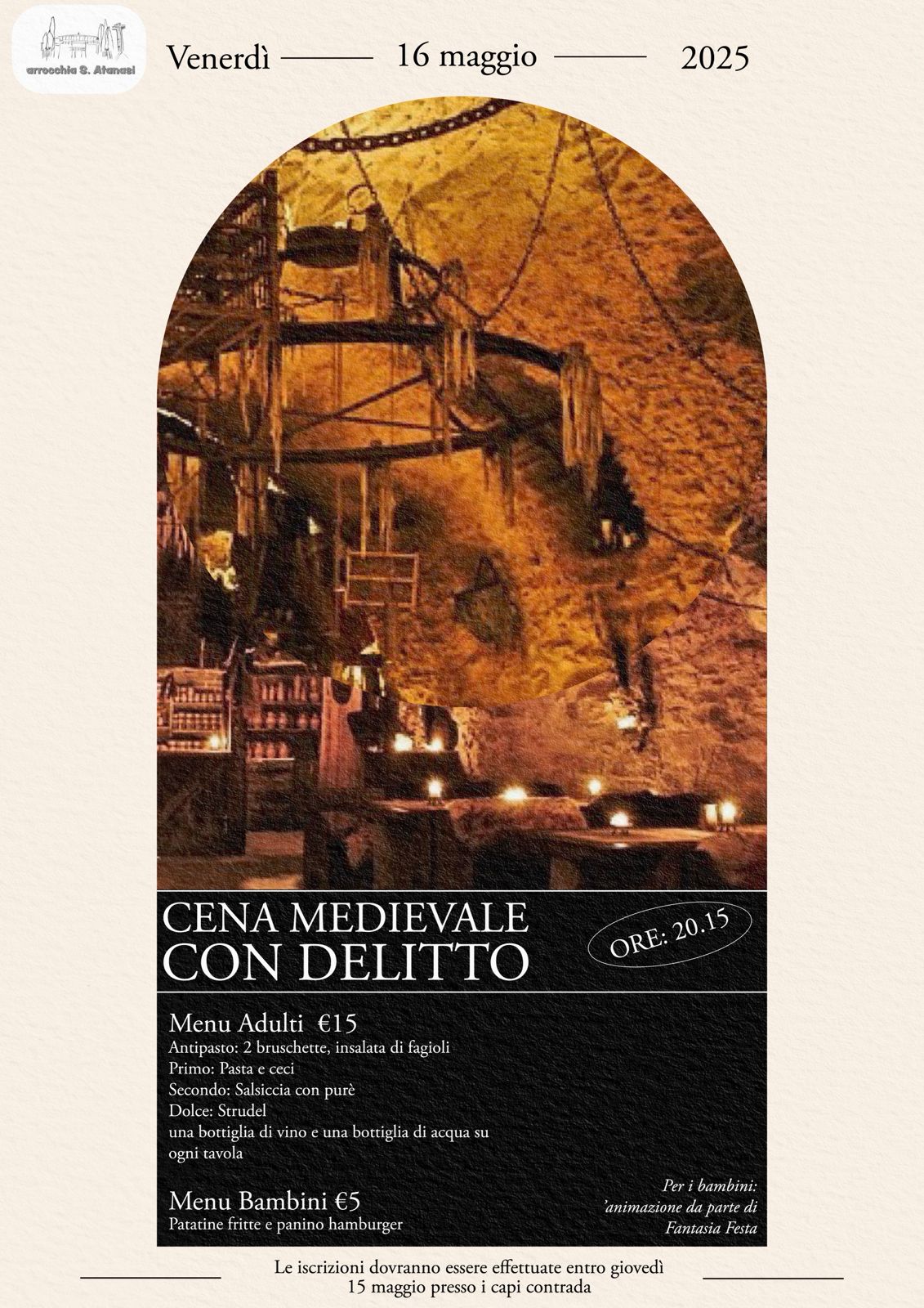 Cena Medievale con Delitto – 16 maggio 2025